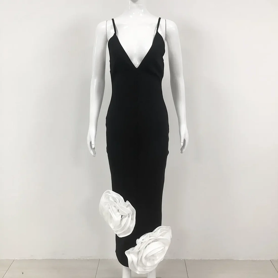 Monochrome Floral Gown