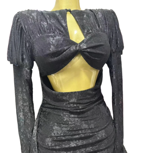 Silver Glam Asymmetrical Party Dress