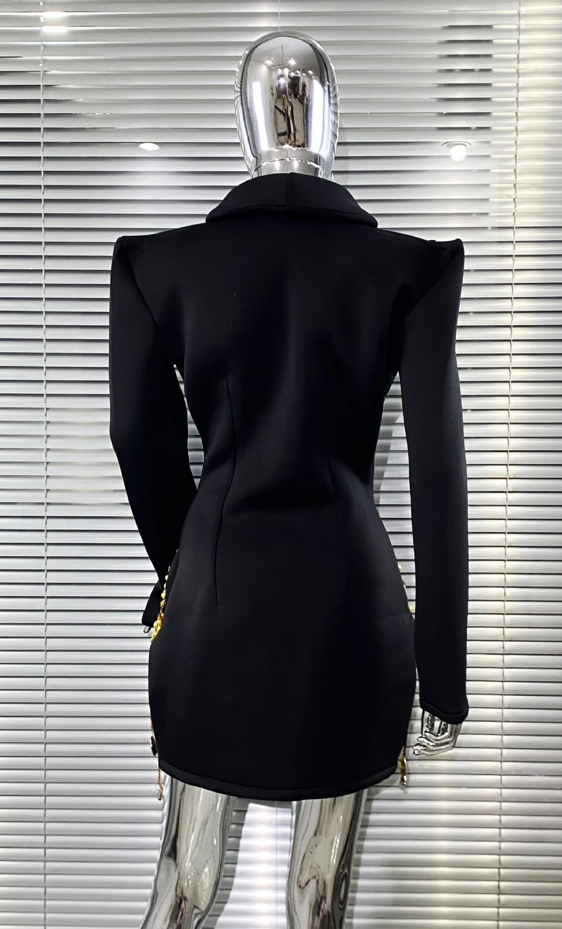 Embellished Black Cocktail Dress