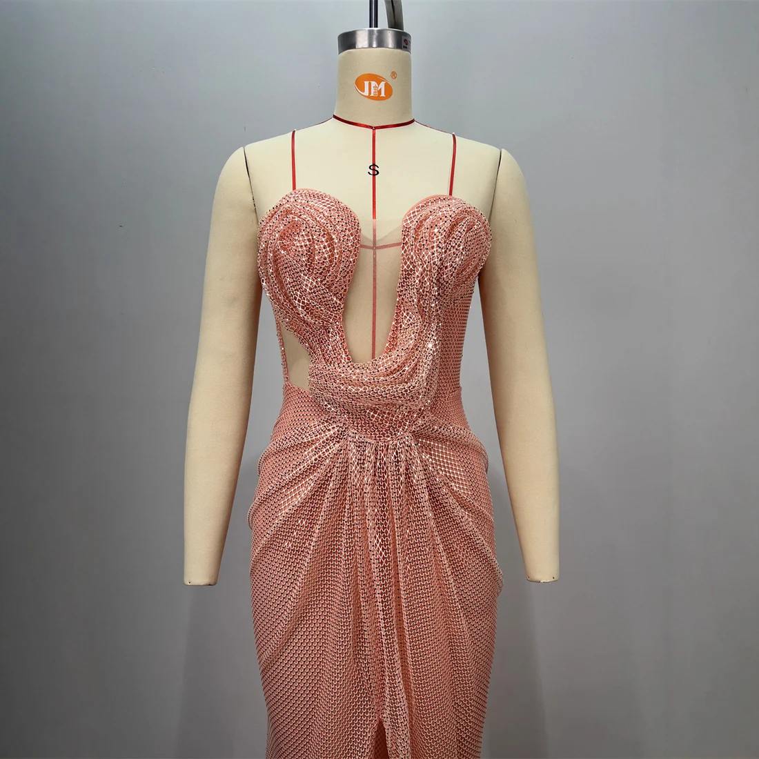 Glamorous Rose Gold Evening Gown