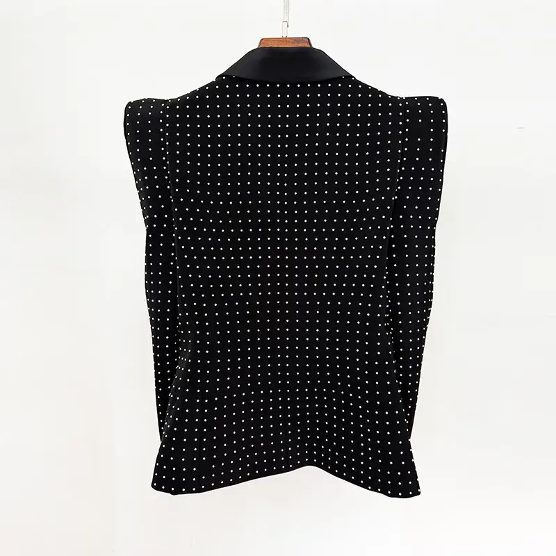 Studded Black Blazer & Mini Skirt Set