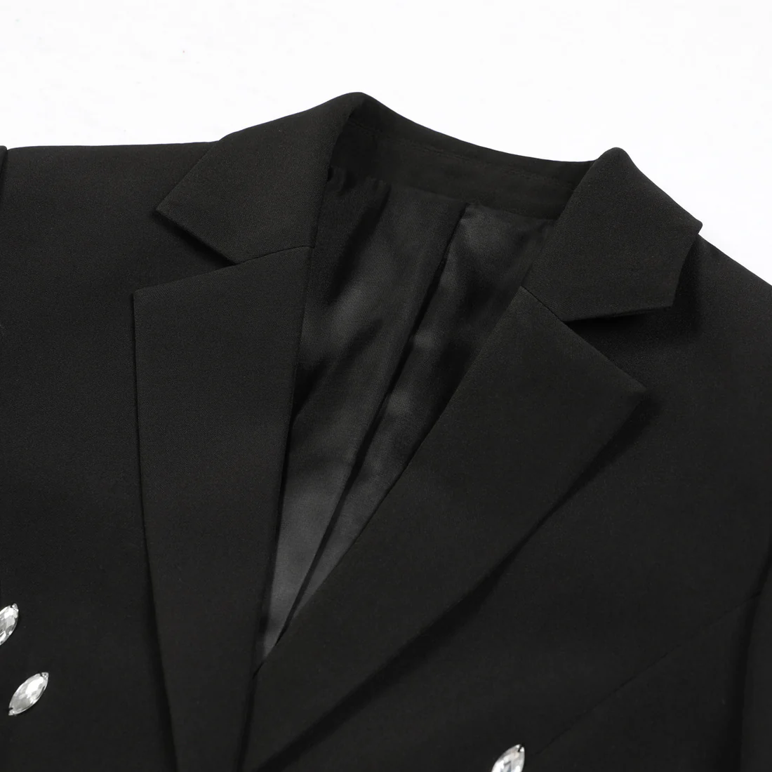 Embellished Black Blazer Dress