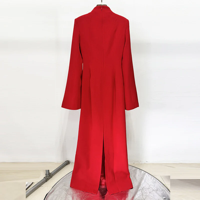 Elegant Red Floral Gown