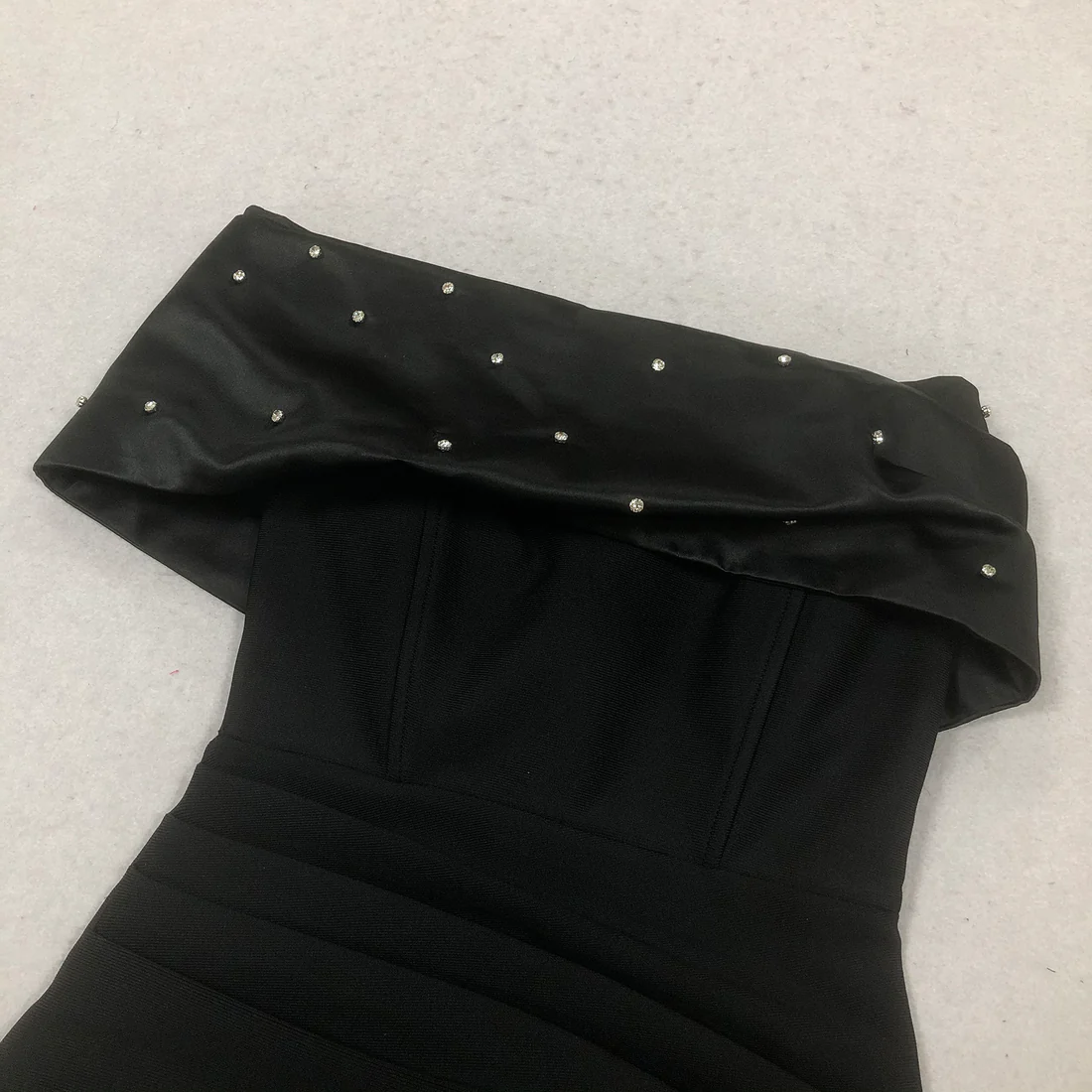 Elegant Black Off-Shoulder Gown