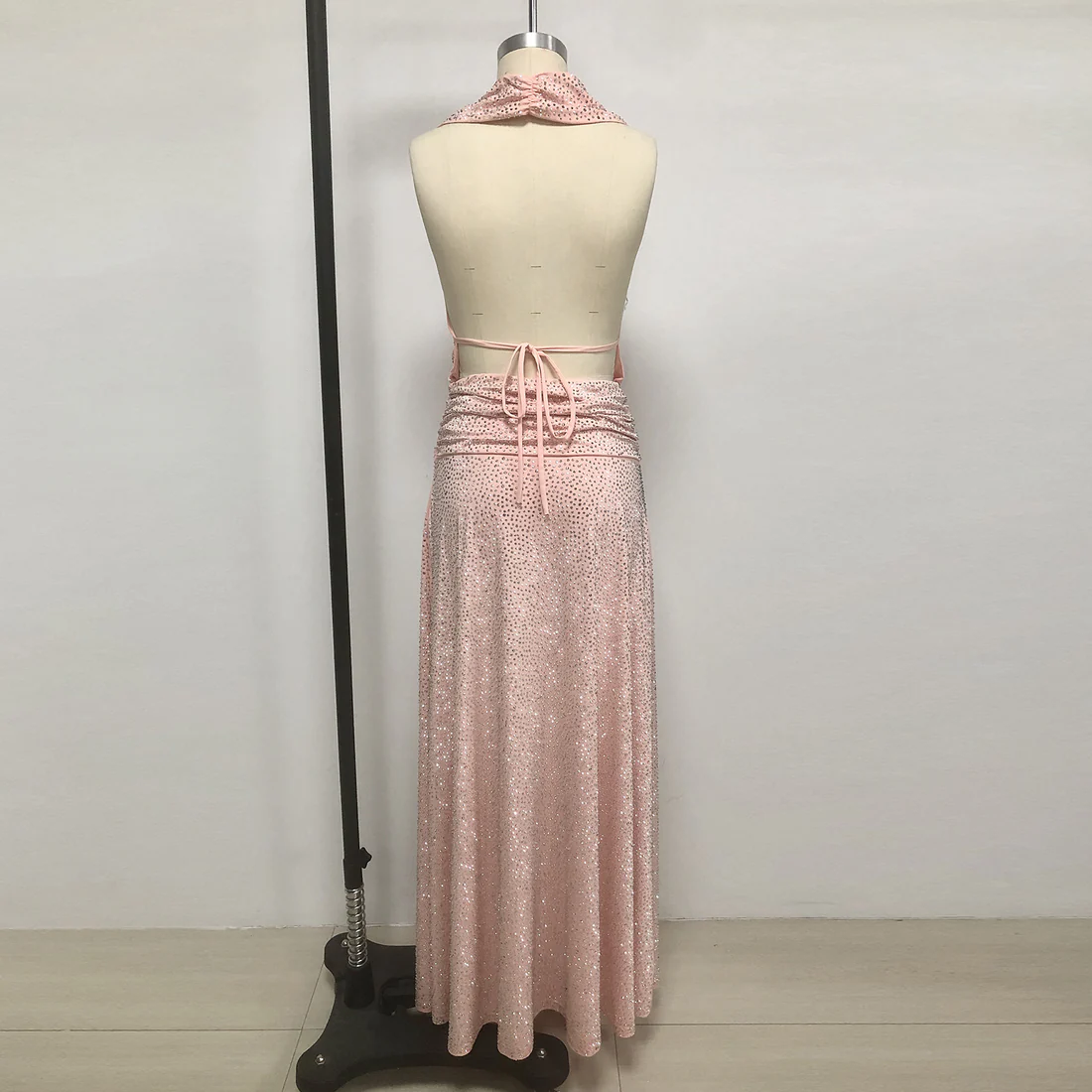 Shimmery Rose Gold Evening Gown