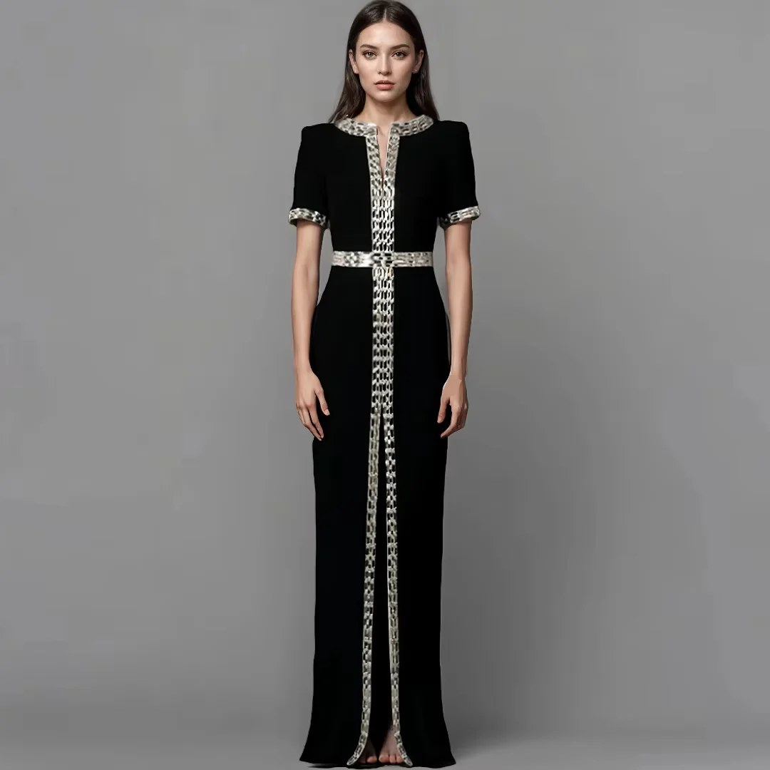 Elegant Black Kaftan Dress