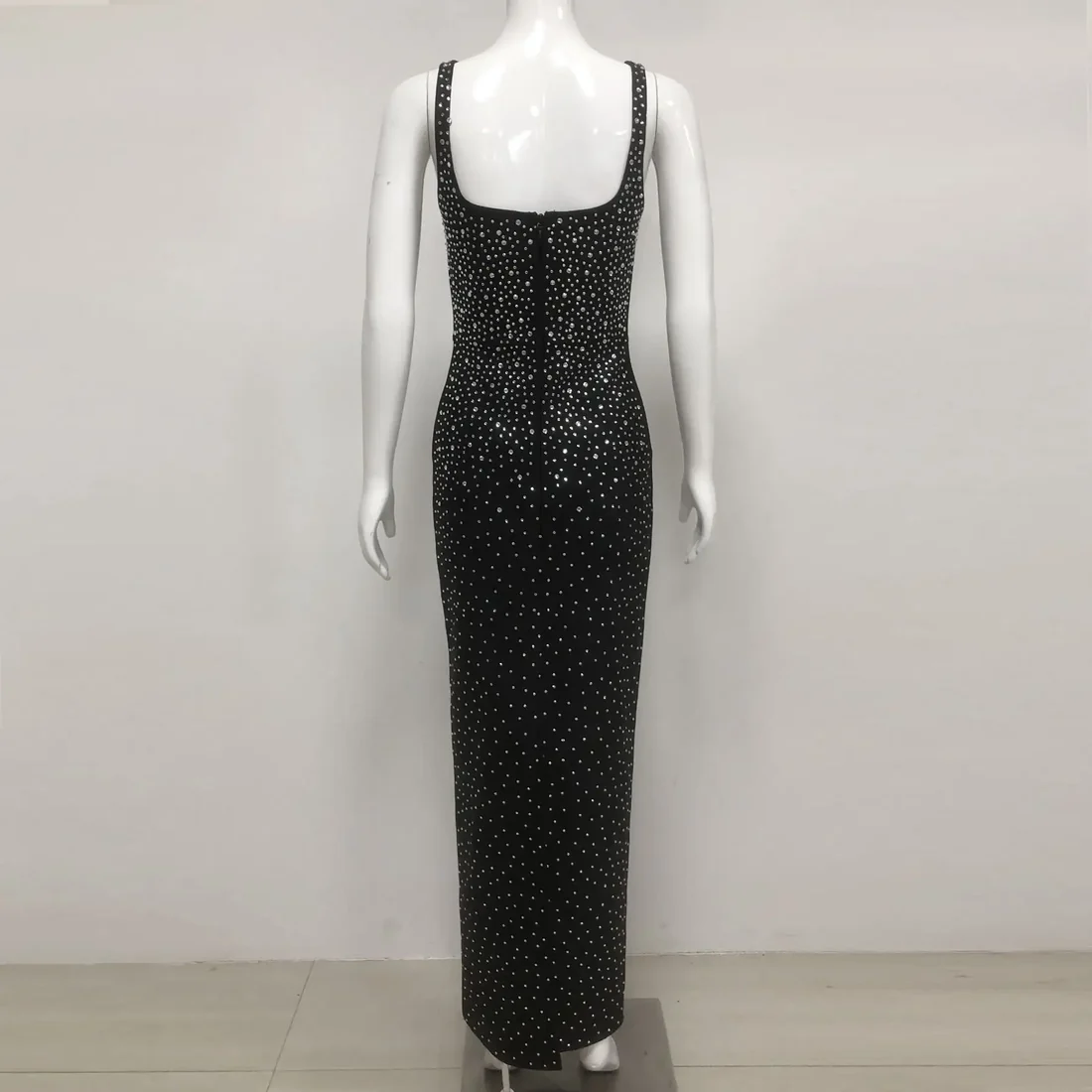 Embellished Velvet Evening Gown