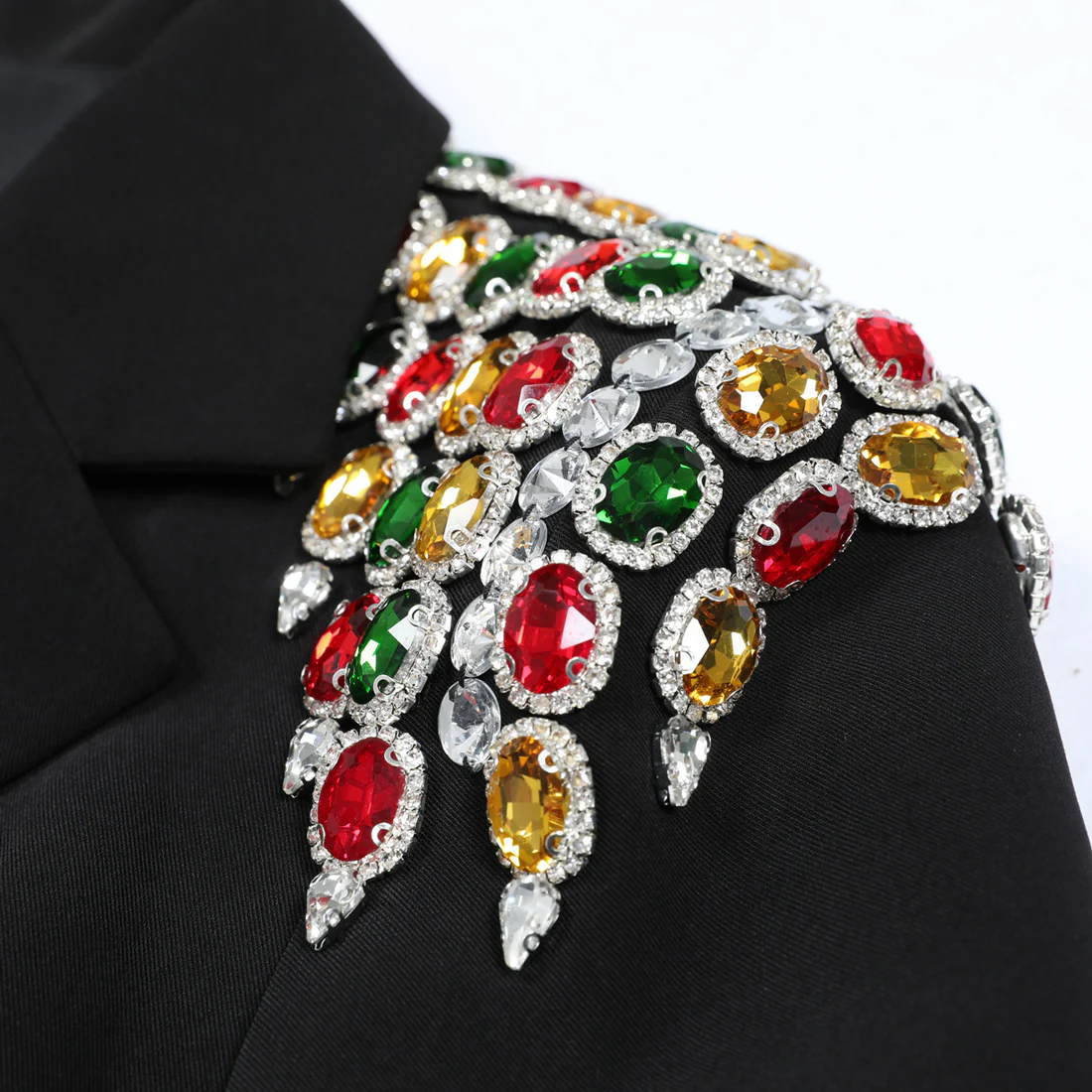 Embroidered Black Blazer