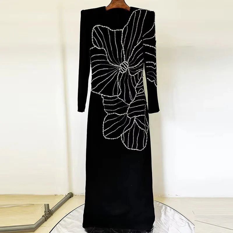 Embroidered Floral Maxi Dress