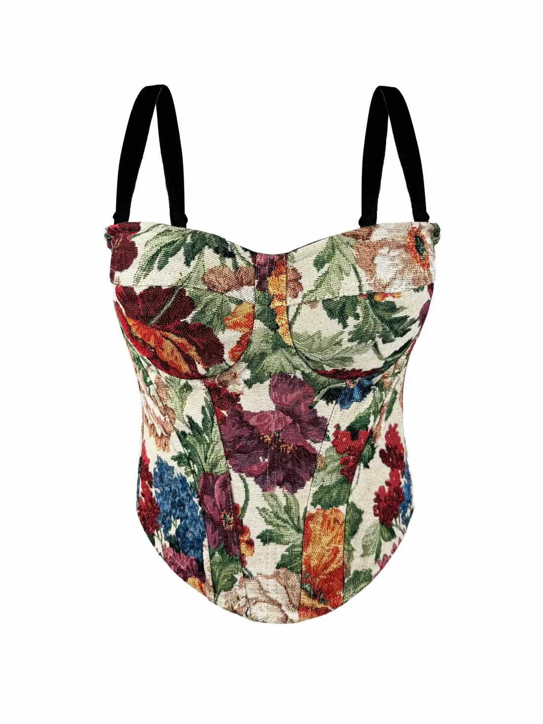 Floral Tapestry Corset Top