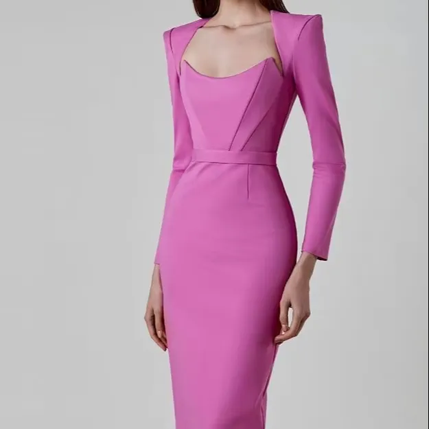 Elegant Pink Bodycon Dress
