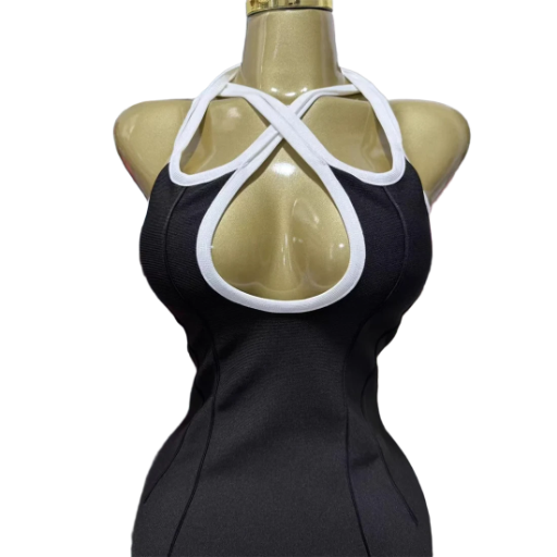 Chic Black Cutout Midi Dress