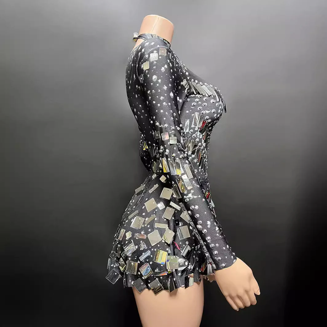 Mirror Sequin Performance Leotard