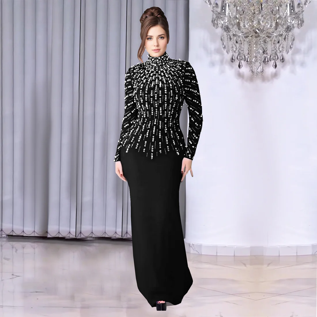 Elegant  Sequin Evening Gown