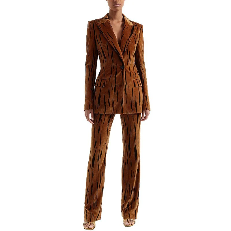 Tiger Stripe Velvet Suit