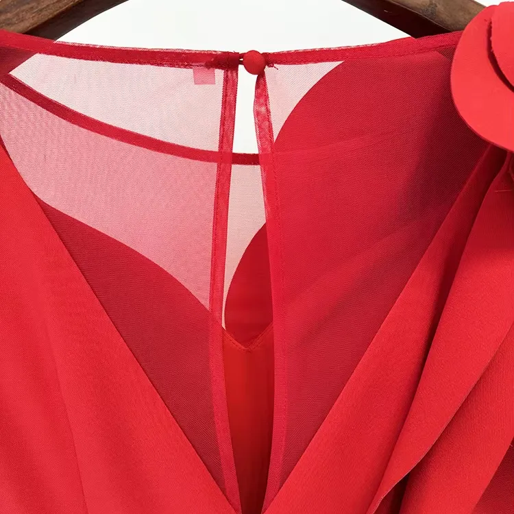 Elegant Red Couture Gown