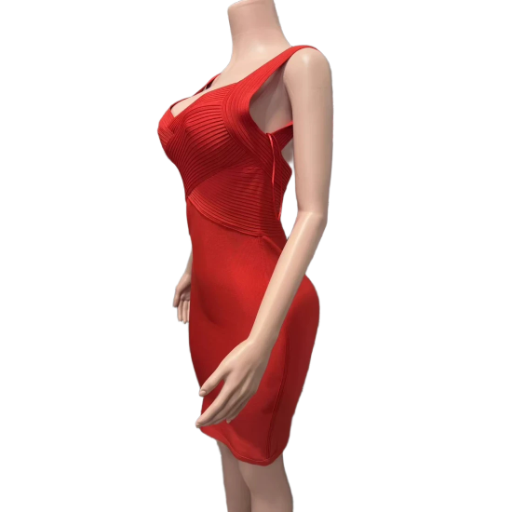 Elegant Red Bodycon Dress
