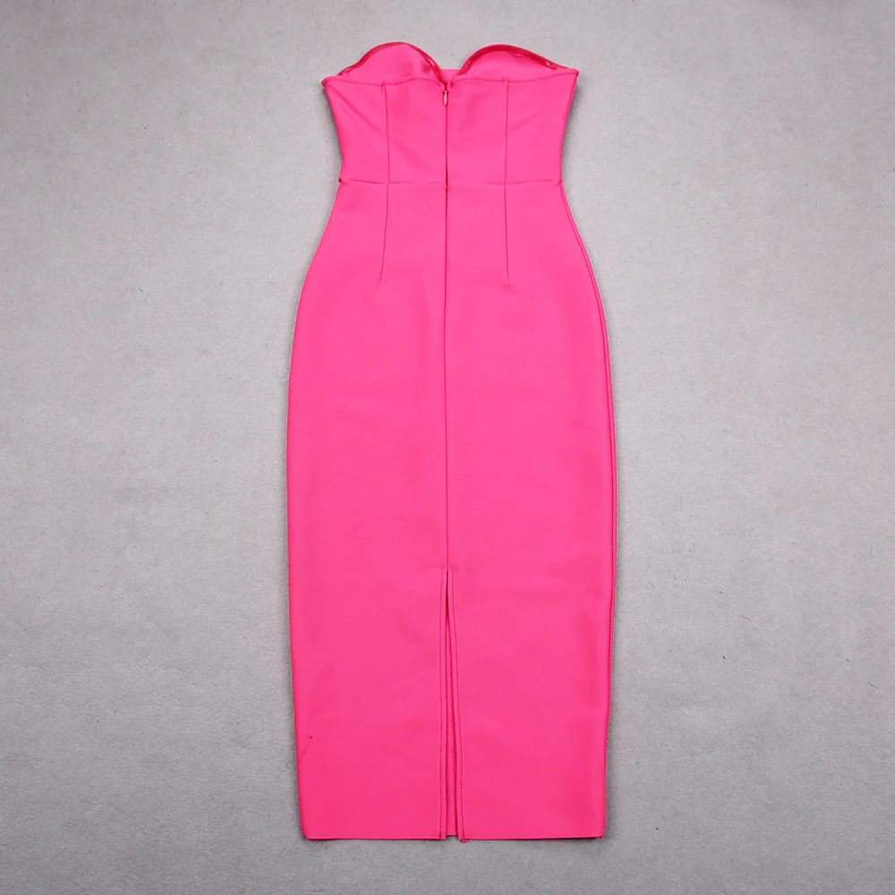 Hot Strapless Midi Dress