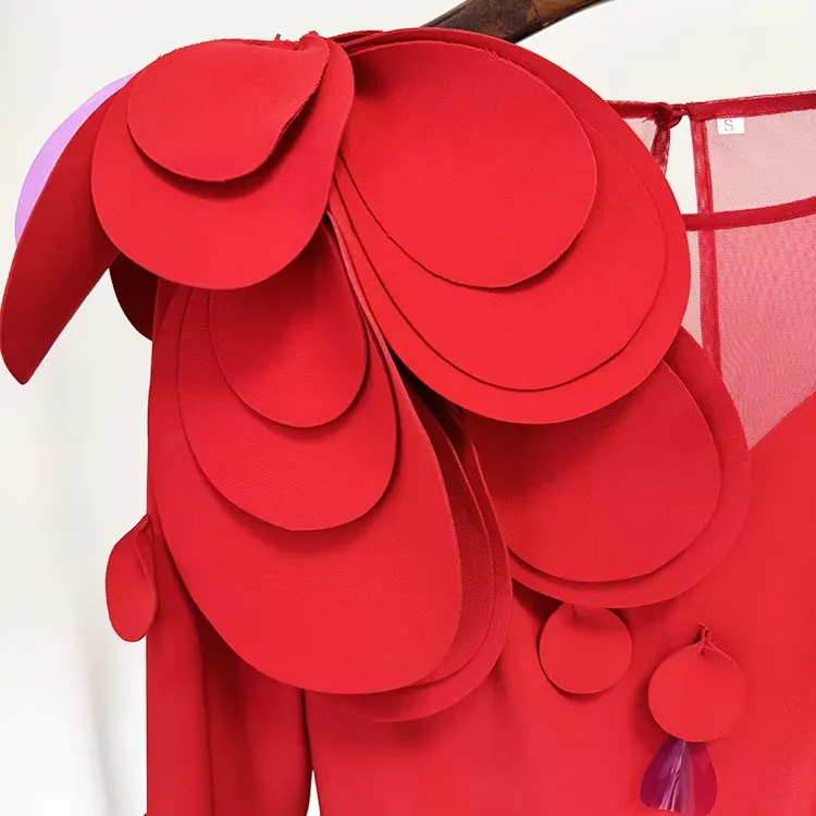 Elegant Red Couture Gown