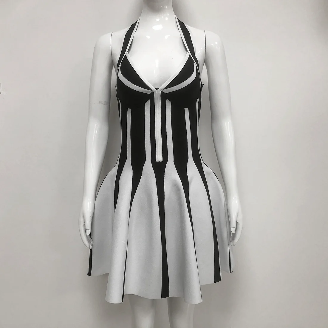 Monochrome Striped Dress