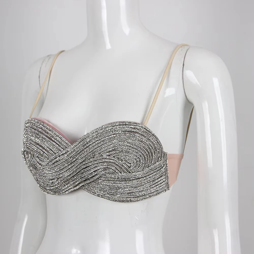 Silver Glitter Bralette