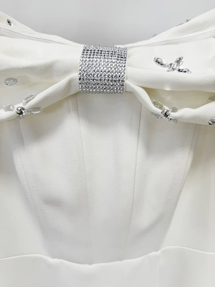 Embellished Off-Shoulder Midi Dress