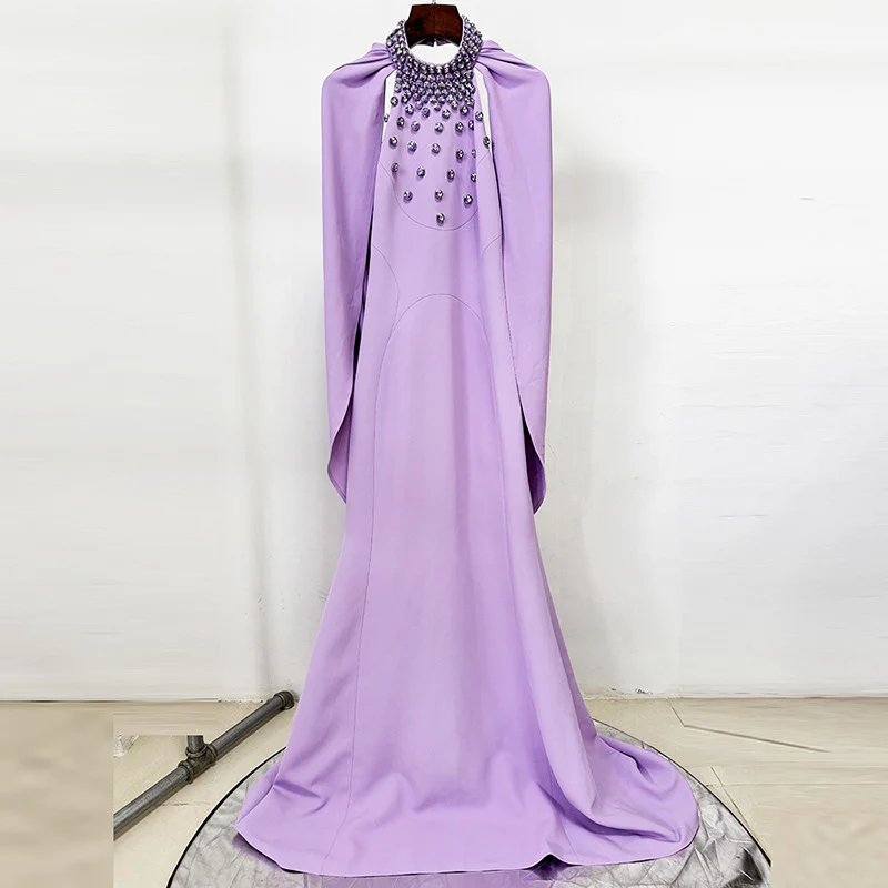 Elegant Lilac Evening Gown