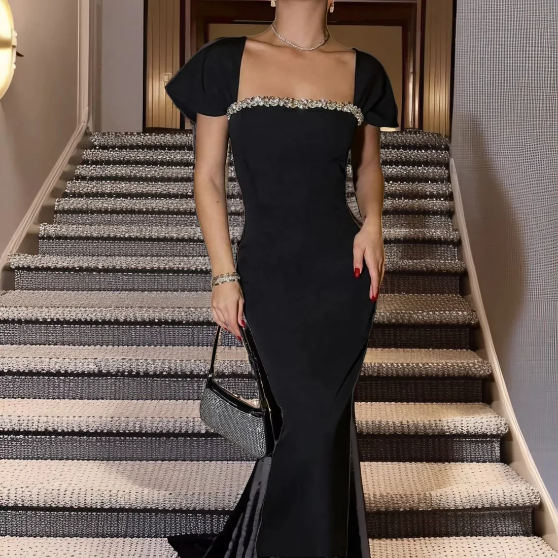 Elegant Black Evening Gown