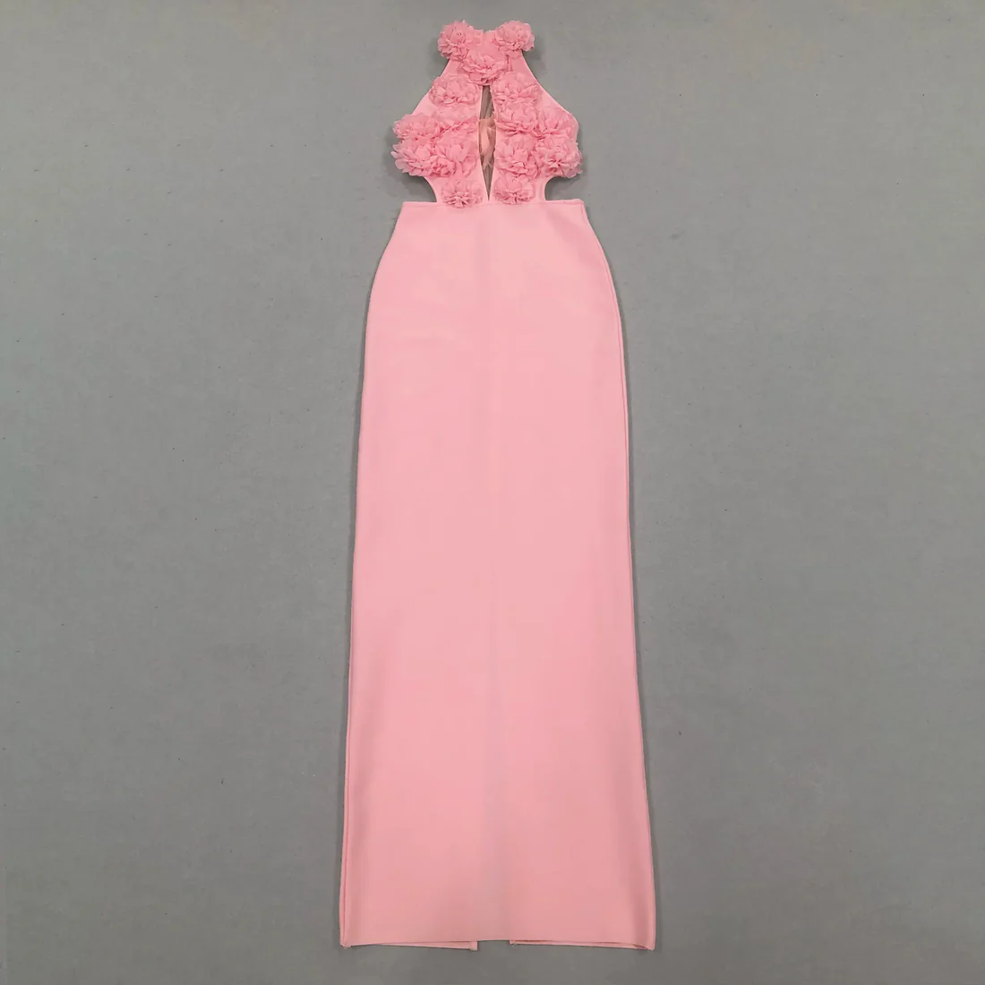 Blush Pink Floral Evening Gown