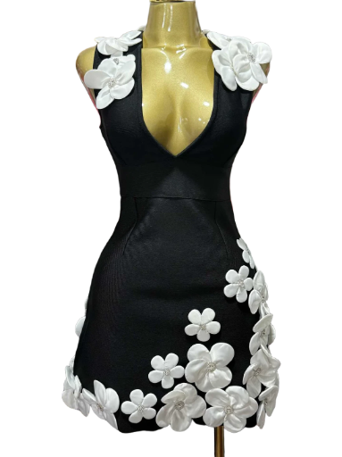 Black Lace Sequin Pantsuit