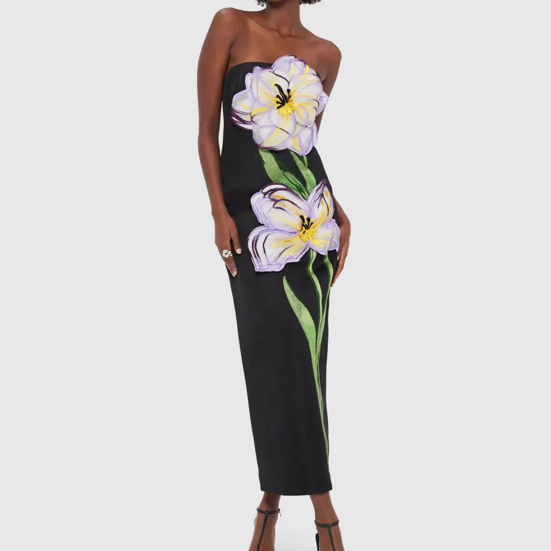 Elegant Floral Embroidered Dress