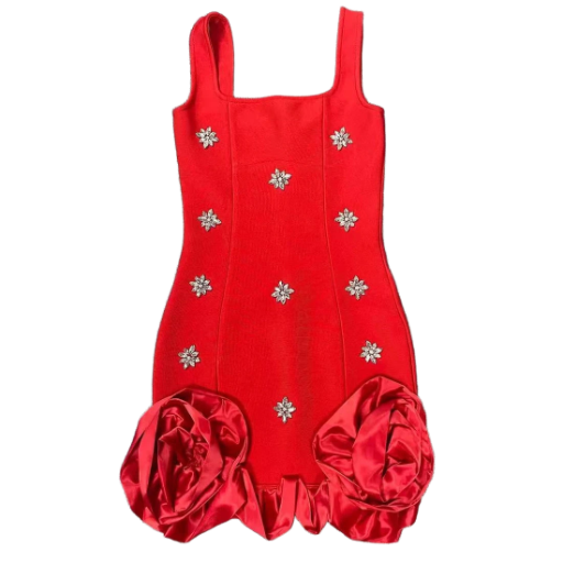 Floral Embellished Sleeveless Dresses