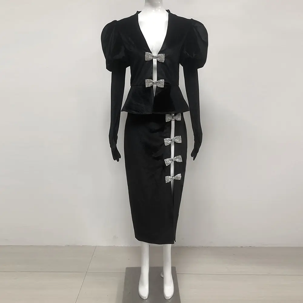 Velvet Statement Evening Dress