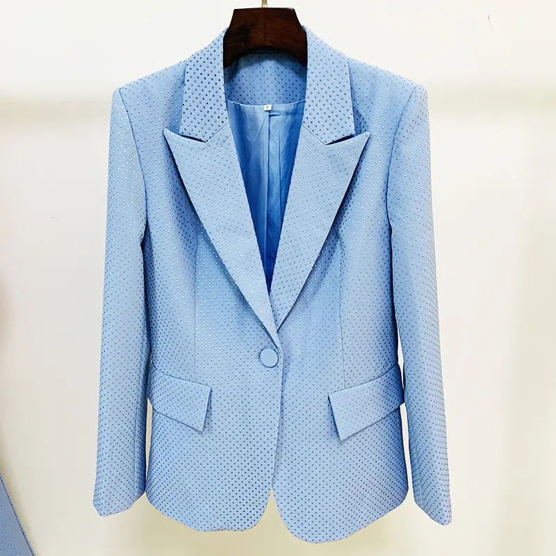 Stylish Powder Blue Three-Piece Outfit