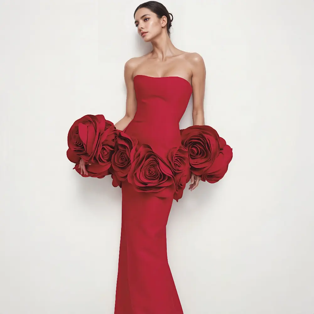  Rose Evening Gown