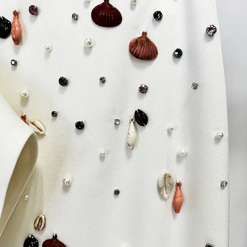 Embellished White Evening Gown