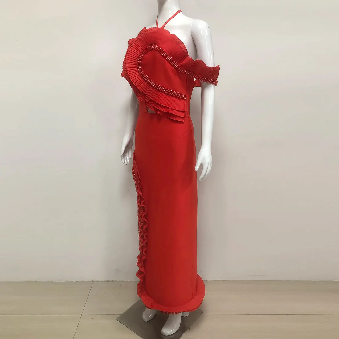 Elegant  Ruffle Evening Dress