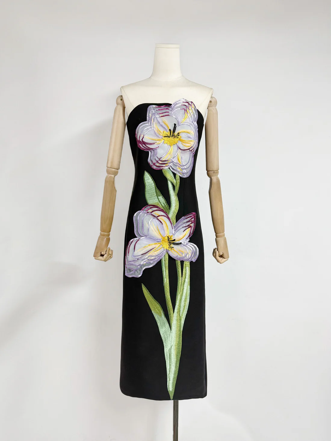 Elegant Floral Embroidered Dress