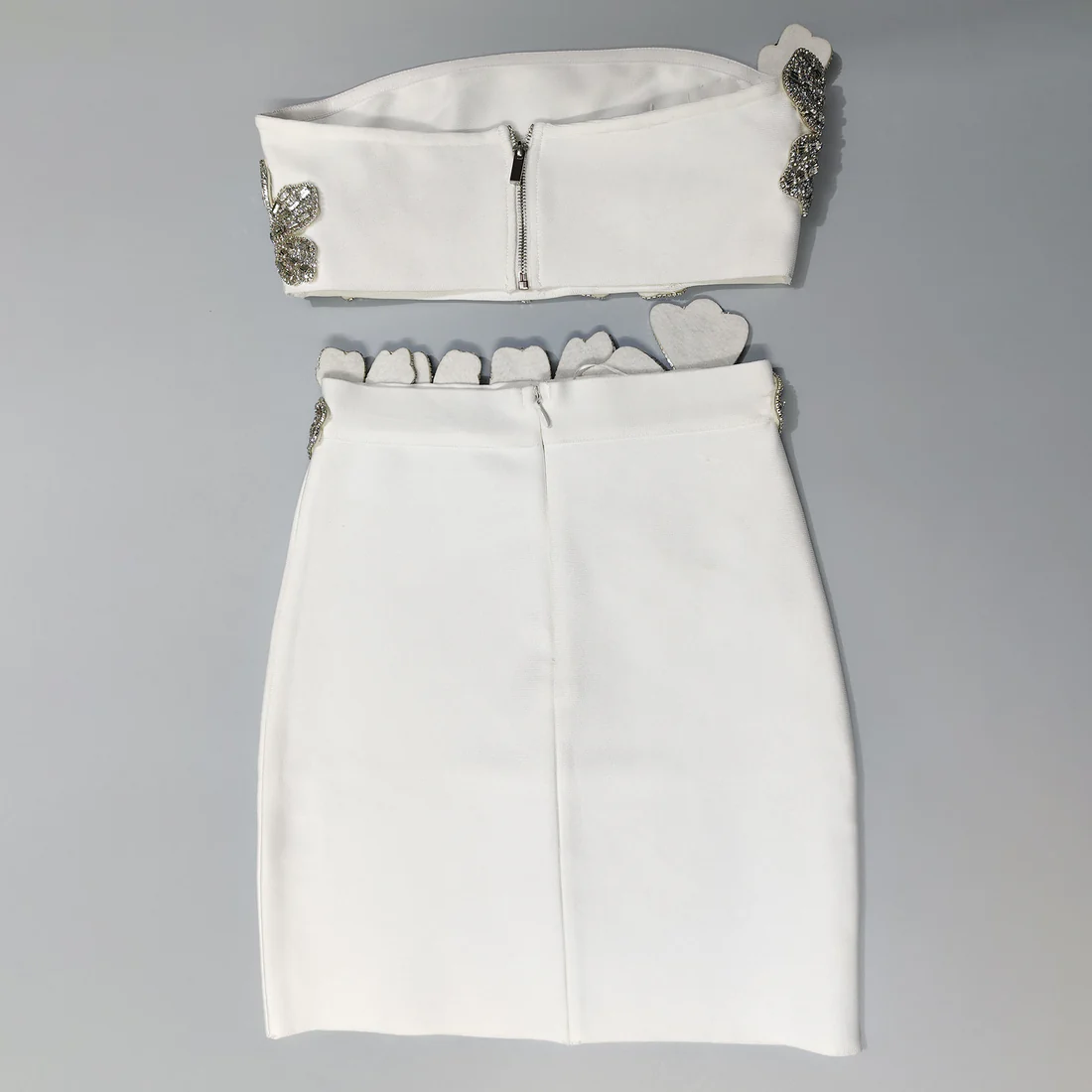 Embellished Floral Two-Piece Dress