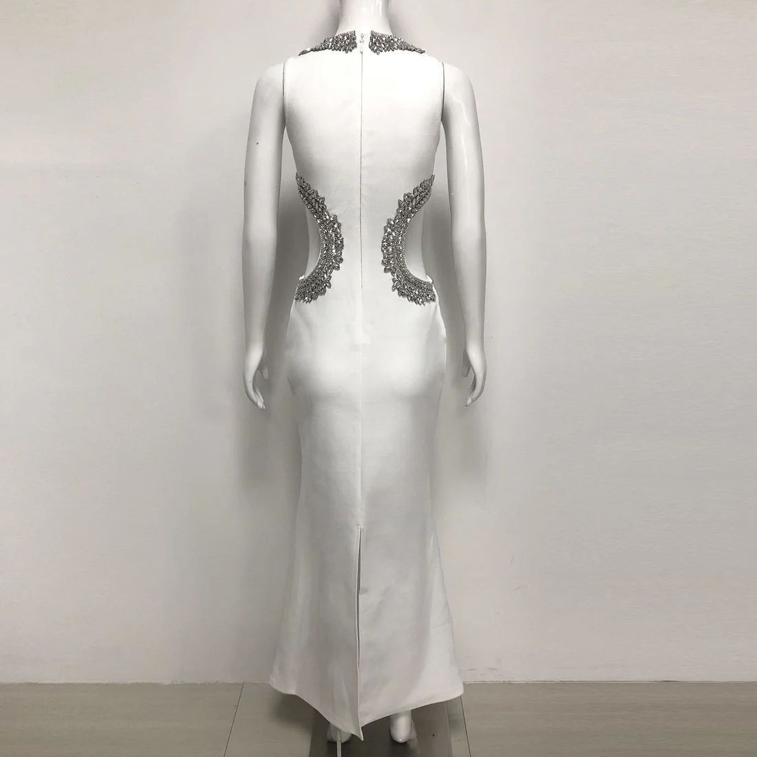 Embellished Cut-Out Evening Gown