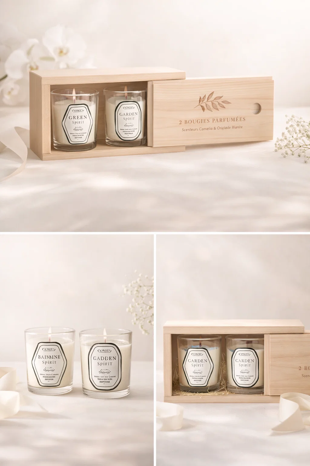 Coffret de deux bougies parfumées