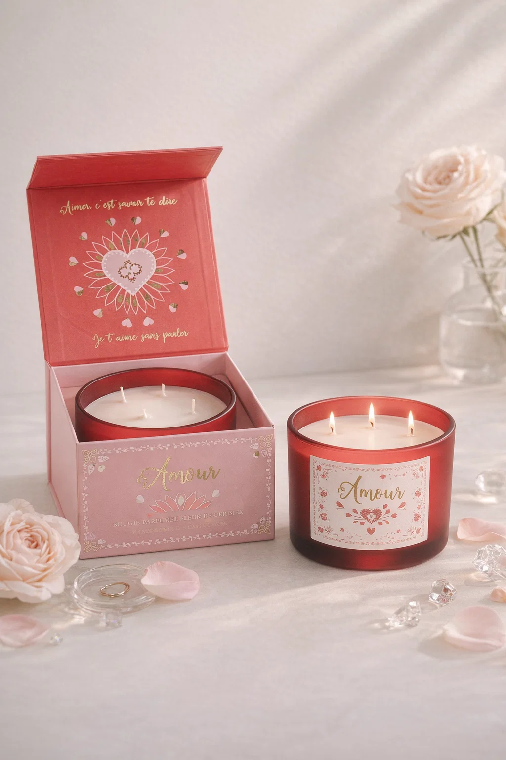 Bougie parfumée Amour “Fleur de cerisier”