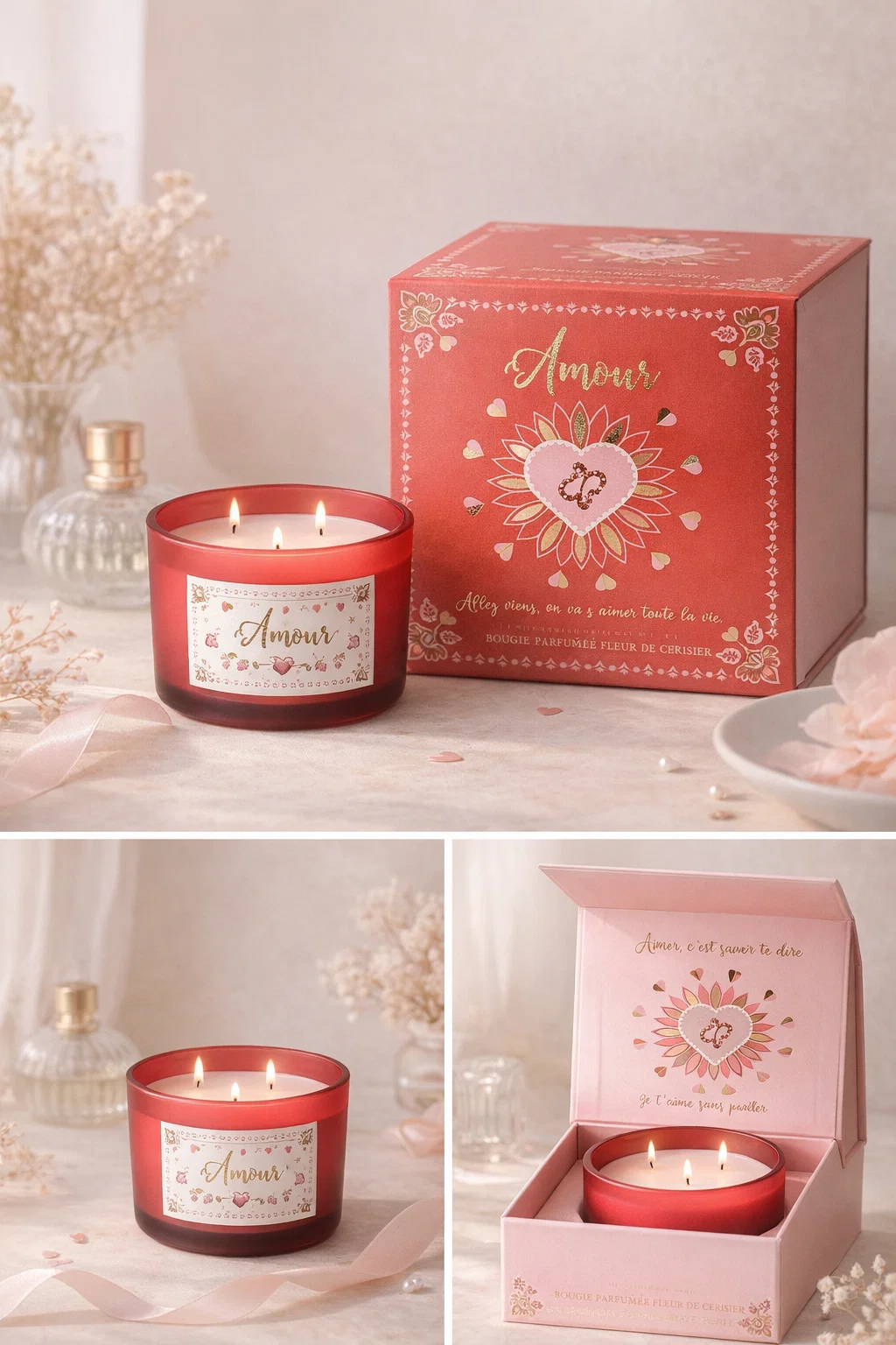 Bougie parfumée Amour “Fleur de cerisier”