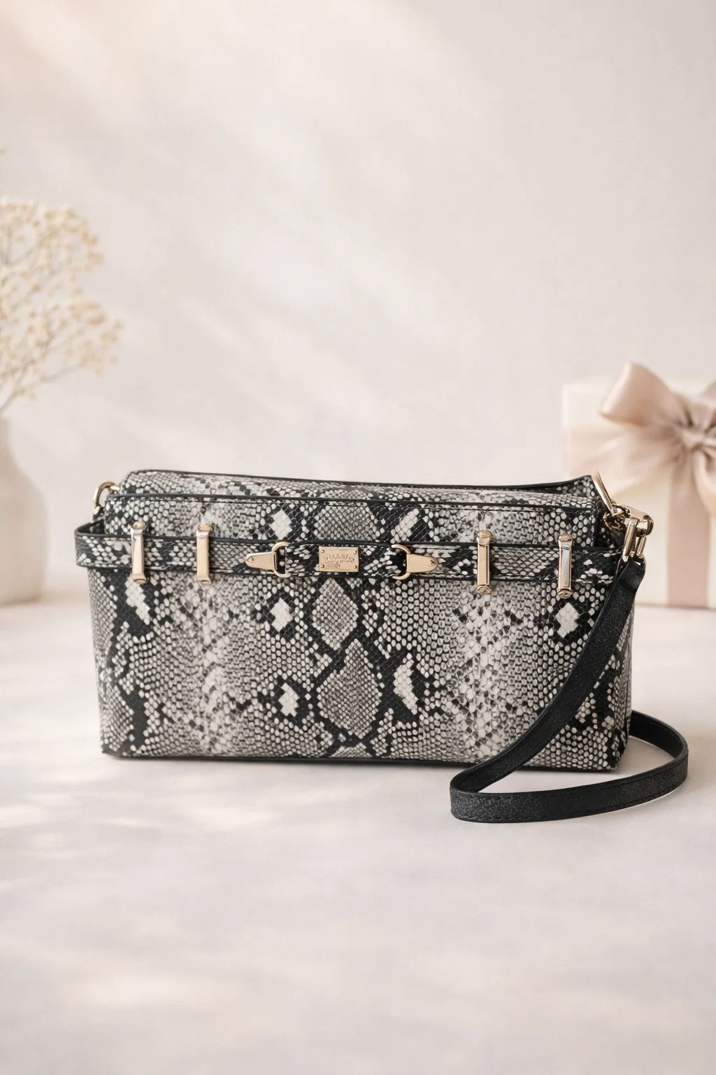 Sac à main effet python