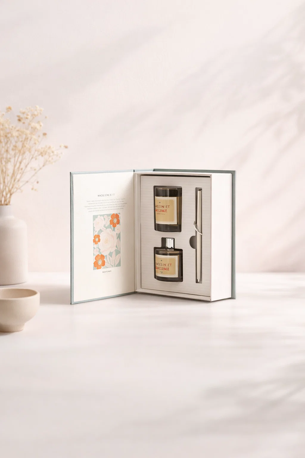 Coffret Flower – Bougie parfumée & diffuseur