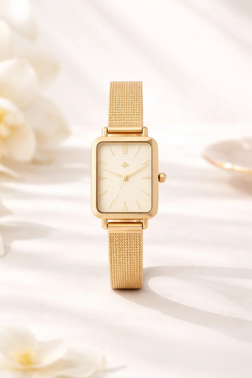 Montre dorée élégante