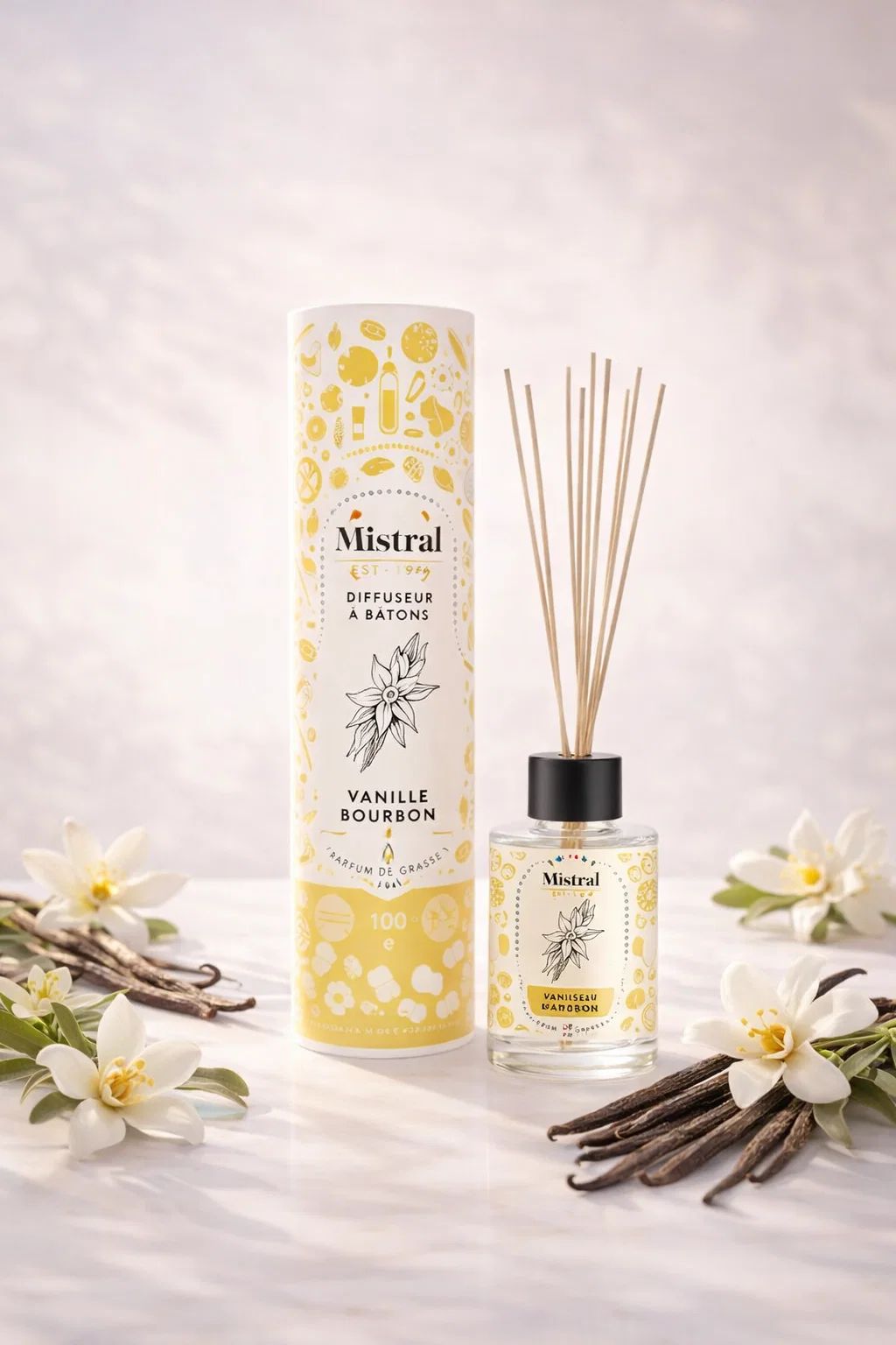 Diffuseur à bâtons Vanille Bourbon