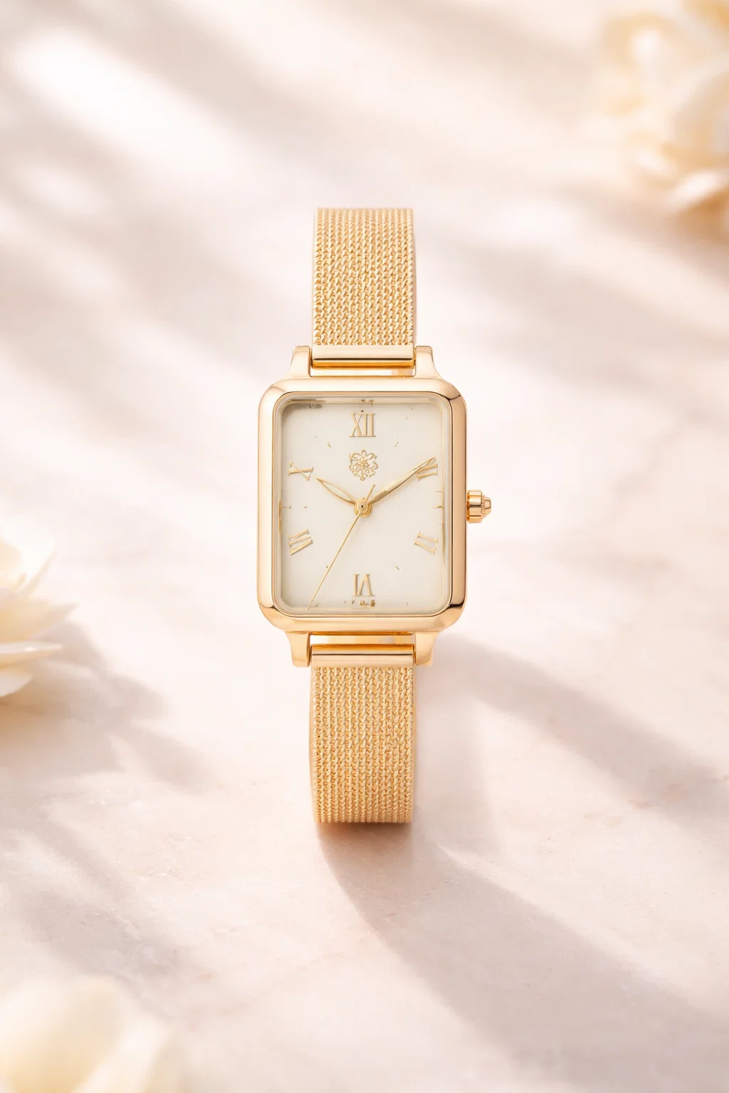 Montre dorée élégante