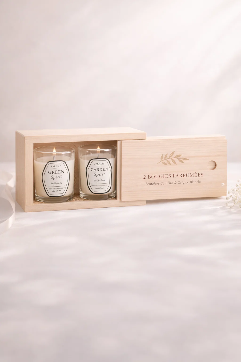 Coffret de deux bougies parfumées