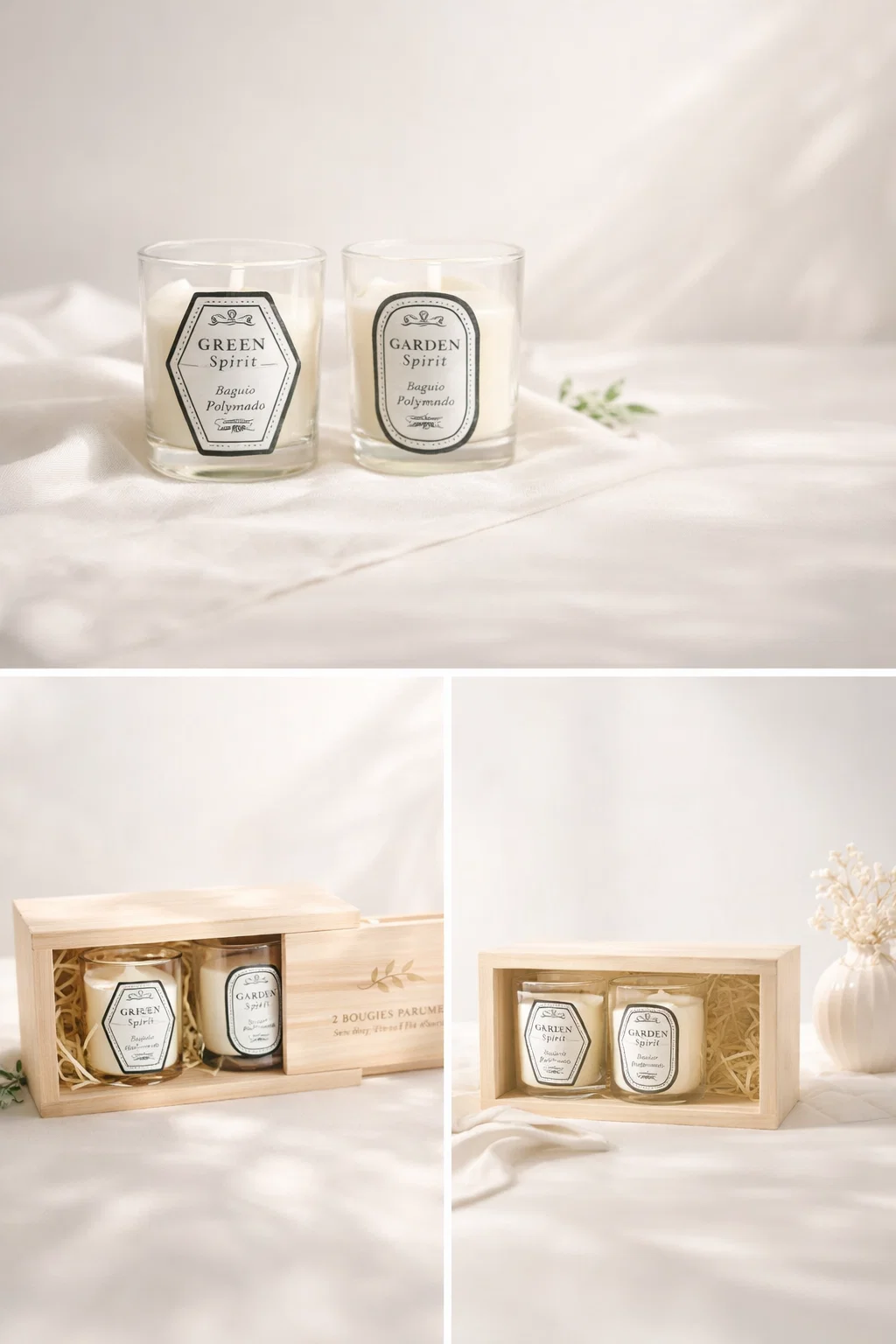 Coffret de deux bougies parfumées